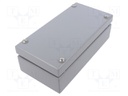 Enclosure: multipurpose; X: 100mm; Y: 200mm; Z: 61mm; steel; grey