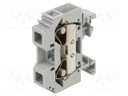 Splice terminal: rail; 0.2÷16mm2; ways: 1; terminals: 2; grey; TS35