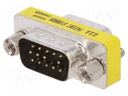 Adapter; D-Sub 15pin HD plug,both sides; connection 1: 1