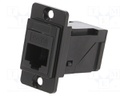 Coupler; DUALSLIM; Cat: 6; Layout: 8p8c; RJ45 socket,both sides