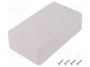 Enclosure: multipurpose; X: 71mm; Y: 124mm; Z: 38mm; polystyrene