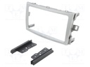 Radio mounting frame; Toyota; 2 DIN; silver