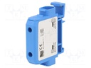 Splice terminal: distribution block; ways: 1; terminals: 2; blue
