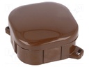 Enclosure: junction box; X: 92mm; Y: 92mm; Z: 44mm; wall mount; ABS