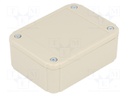 Enclosure: multipurpose; X: 60mm; Y: 80mm; Z: 30mm; ABS; grey; IP54