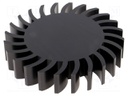 Heatsink; LED; Ø: 105mm; H: 20mm; Colour: black