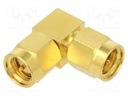 Coupler; SMA male,both sides; angled 90°; 50Ω; teflon