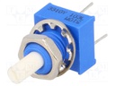 Potentiometer: shaft; single turn; 10kΩ; ±20%; 0.25W; linear; THT