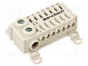 Splice terminal: distribution block; ways: 1; terminals: 16; grey