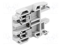 Splice terminal: rail; 0.5÷6mm2; ways: 1; terminals: 2; grey; 500V