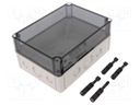 Enclosure: multipurpose; X: 130mm; Y: 180mm; Z: 84mm; TK PS; grey