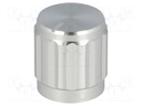 Knob; with pointer; aluminium,thermoplastic; Shaft d: 6mm; silver