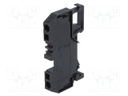 Splice terminal: rail; 0.08÷4mm2; ways: 1; terminals: 2; black; 800V