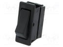 ROCKER; SPDT; Pos: 2; ON-ON; 16A/250VAC; 20A/28VDC; black; none