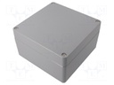 Enclosure: multipurpose; X: 180mm; Y: 180mm; Z: 100mm; ALUEIN; grey