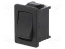 ROCKER; SPDT; Pos: 2; (ON)-OFF; 10A/250VAC; IP40; 100mΩ; UL94V-2