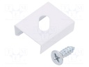 Flexible mounting plate Z; white; stainless steel