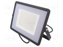 Lamp: LED flood light; 4000K; IP65; Body: black; 100W; 220/240VAC