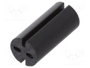 Spacer sleeve; LED; Øout: 5.1mm; ØLED: 5mm; L: 11mm; black; UL94V-0