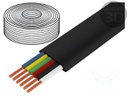 Wire: telecommunication cable; stranded; black; 100m; Core: CCA