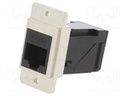 Coupler; DUALSLIM; Cat: 5e; Layout: 8p8c; RJ45 socket,both sides