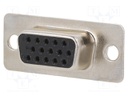 HIGH DENSITY D SUB, RECEPTACLE, 15 POSITION
