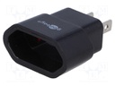 Adapter; Out: EU; Colour: black; Input: JAPAN,USA