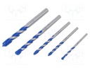 Drill set; Application: for granite,stone; Pcs: 5; Mat: steel