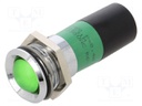 Indicator: LED; green; 230VAC; Ø22mm