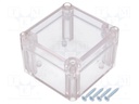 Enclosure: multipurpose; X: 80mm; Y: 82mm; Z: 55mm; ABS; gasket; IP65