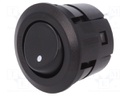 ROCKER; SPST; Pos: 2; ON-OFF; 3A/250VAC; black; none; Rcont max: 20mΩ