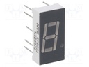 Display: LED; 7-segment; 10.6mm; 0.4"; No.char: 1; amber; 24÷60mcd