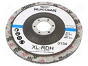 Grinding wheel; fleece; Dim: Ø125x6mm; Mount.hole diam: 22mm