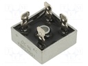 Bridge rectifier: single-phase; Urmax: 100V; If: 50A; Ifsm: 500A