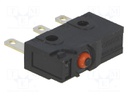 Microswitch SNAP ACTION; without lever; SPDT; 0.1A/125VAC; Pos: 2