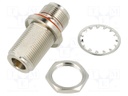 Coupler; N socket,both sides; straight; 50Ω; teflon; gold-plated
