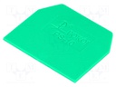 End plate; Application: ZG-G10; green; Width: 1mm; polyamide