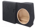 Car loudspeaker enclosure; MDF; black melange; textil; 12l; 250mm