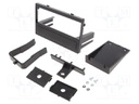 Radio mounting frame; Acura,Honda,Isuzu; 1 DIN; black