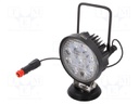 Working lamp; 12W; 1400lm; -30÷60°C; 112x60x200mm; IP67; 10÷30VDC