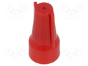 Close end; Twist Splice; 22AWG÷6AWG; screwed; red; max.105°C; 600V