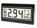 Panel; LCD 3,5 digit 10mm,with a backlit; 48x24mm; Range: 200mV