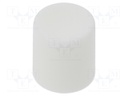 Knob: slider; Colour: white; Ø8.2x8.9mm; Mat: nylon