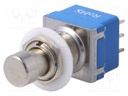 Switch: push-button; Pos: 2; 3PDT; 2A/250VAC; silver; Illumin: none