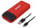 Charger: for rechargeable batteries; Li-Ion; 3.6/3.7V; 5VDC
