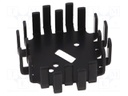 Heatsink: extruded; U; TO3; black; L: 64mm; W: 64mm; H: 23.3mm; 2.6°C/W