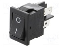 ROCKER; DPST; Pos: 2; OFF-ON; 10A/250VAC; 10A/28VDC; black; none