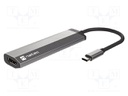 Hub USB; HDMI socket,USB A socket x2,USB C socket,USB C plug