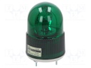 Signaller: lighting; rotating light; green; Series: S100; 24VDC