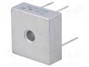 Single-phase bridge rectifier; Urmax: 1000V; If: 15A; Ifsm: 300A